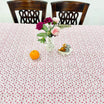 Pink Hand Block Printed 6 Seater Cotton Table Cover