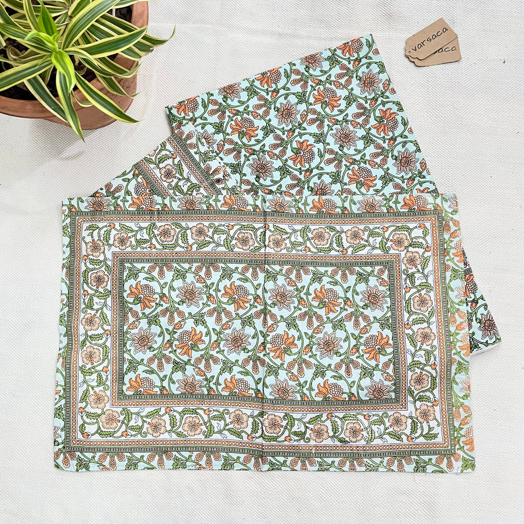 Pure Cotton White And Beige Floral  King Size Bed Sheet|image2|image4