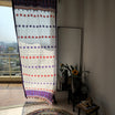 Red And Purple Assamese Handloom Sheer Curtain