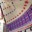 Red And Purple Assamese Handloom Sheer Curtain