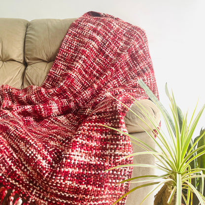 Red Acrylic Sofa Throw