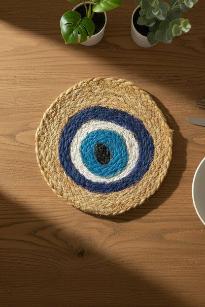 Varsaca Evil Eye Jute Table Mat