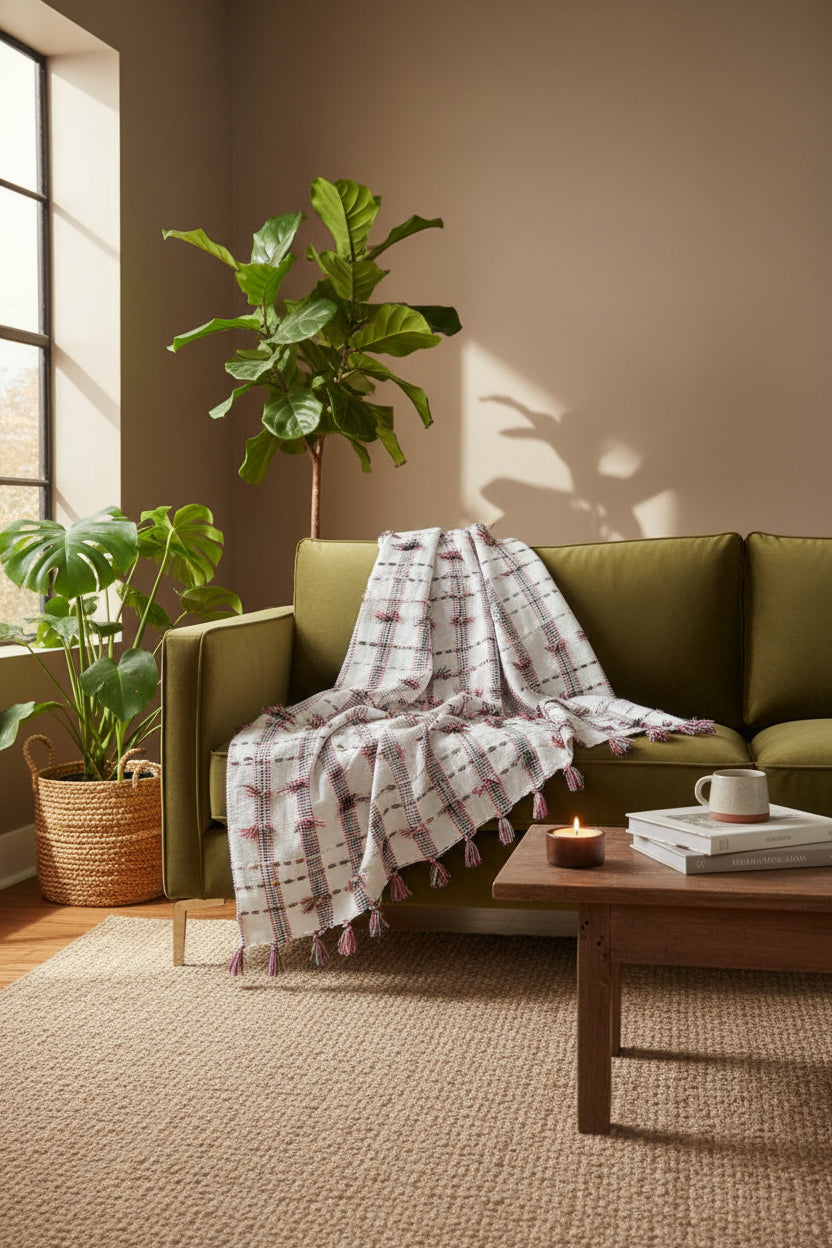 Varsaca Handwoven "Prism" Cotton Sofa Throw