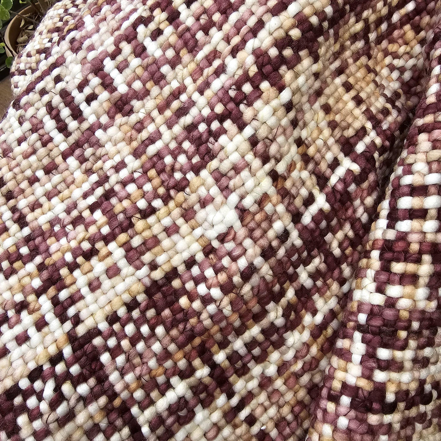 Wine-Colored Acrylic Sofa Throw