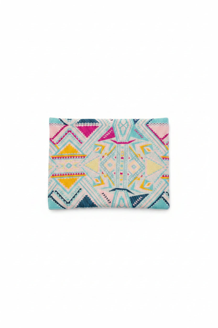 Pastel Tribal Woven Laptop Sleeve | Handcrafted Geometric Padded Laptop Cover