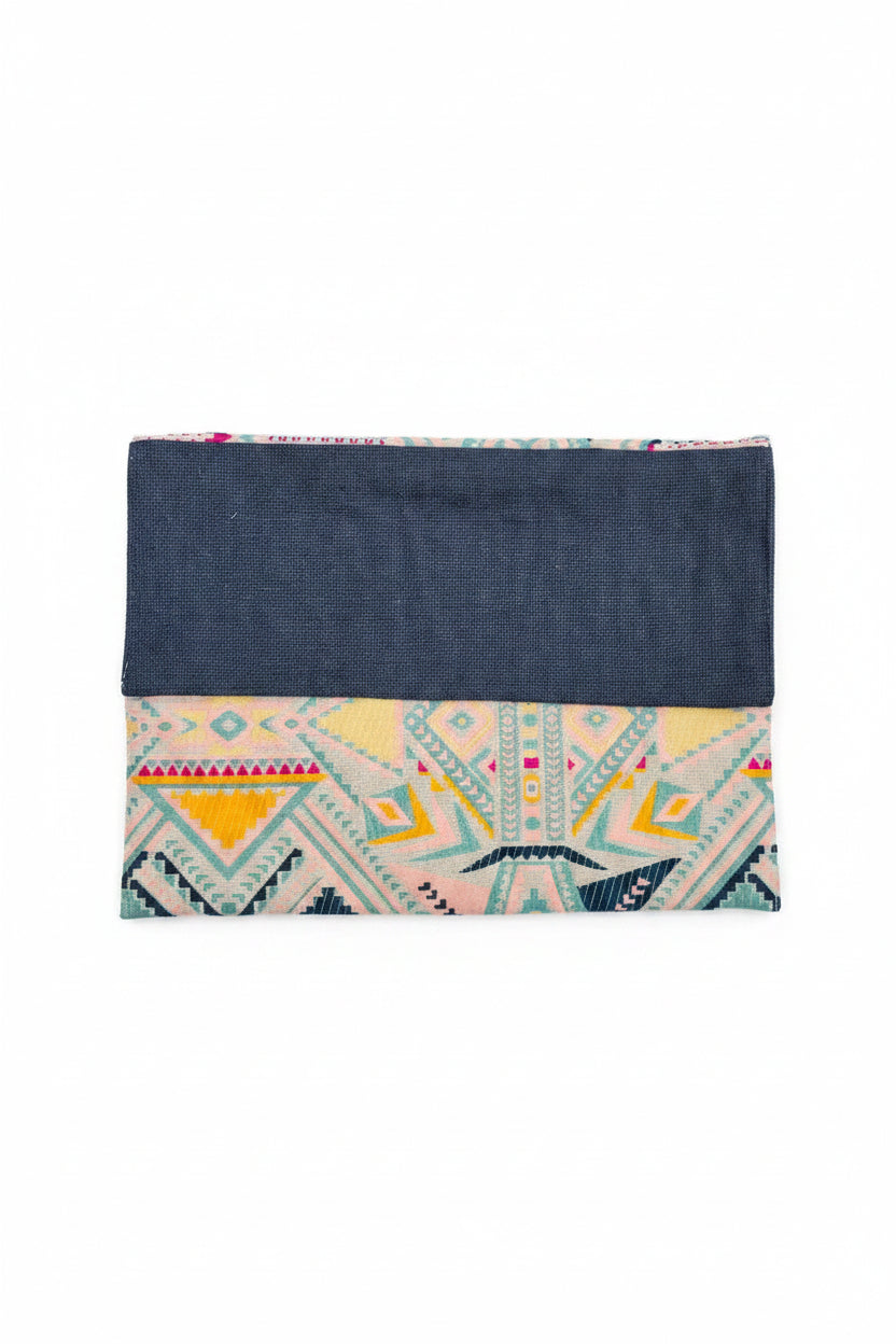 Pastel Tribal Woven Laptop Sleeve | Handcrafted Geometric Padded Laptop Cover