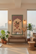 Handcrafted Shreenathji Lippan Art Wall Decor 3x2 Ft | Traditional Clay & Mirror Wall Hanging