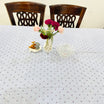 White And Blue 6 Seater Cotton Table Cover