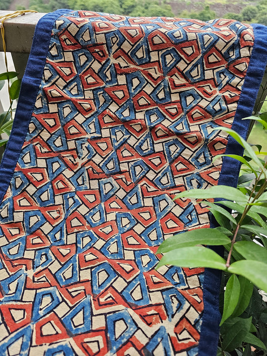 ajrakh cotton table runner India