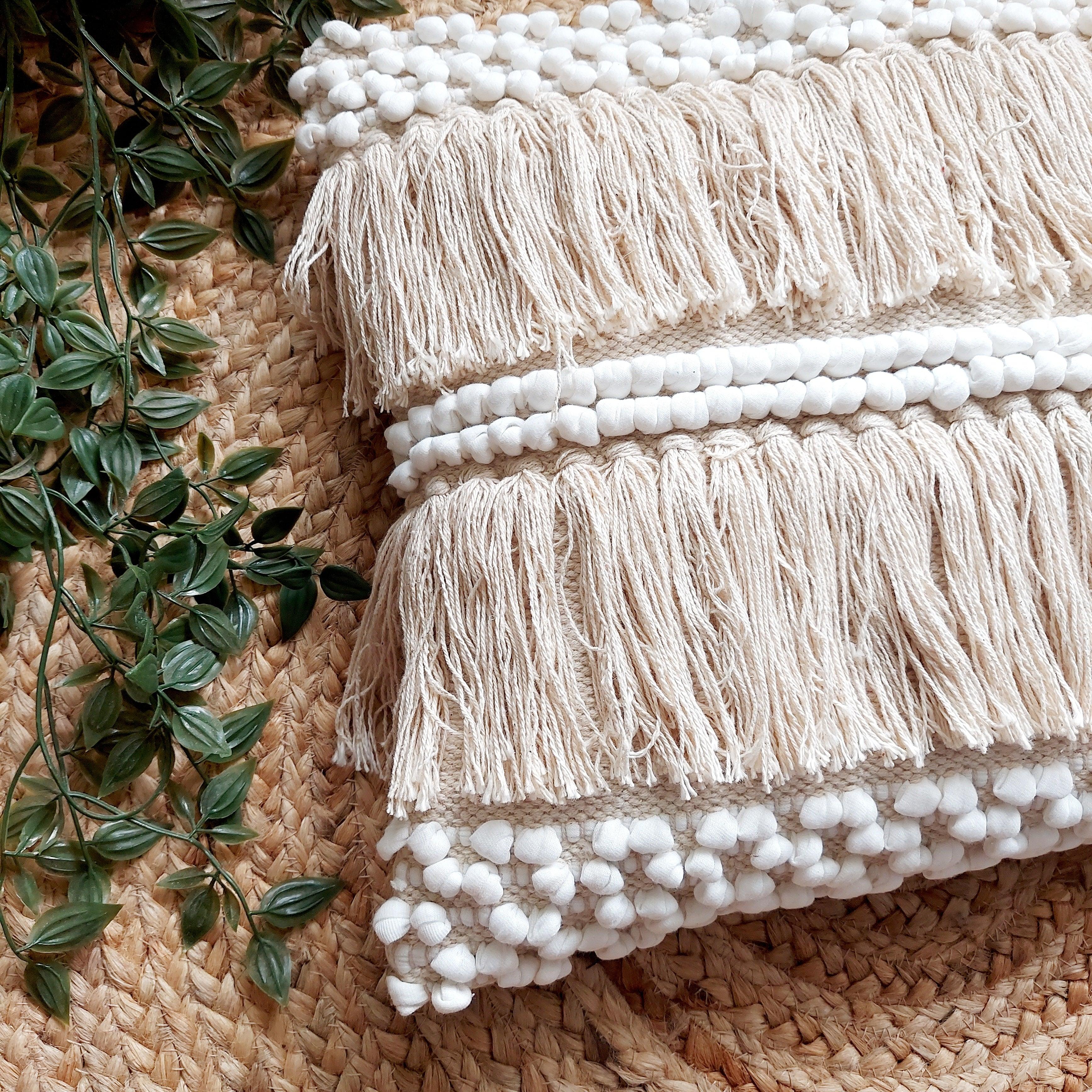 all over tassel cushion