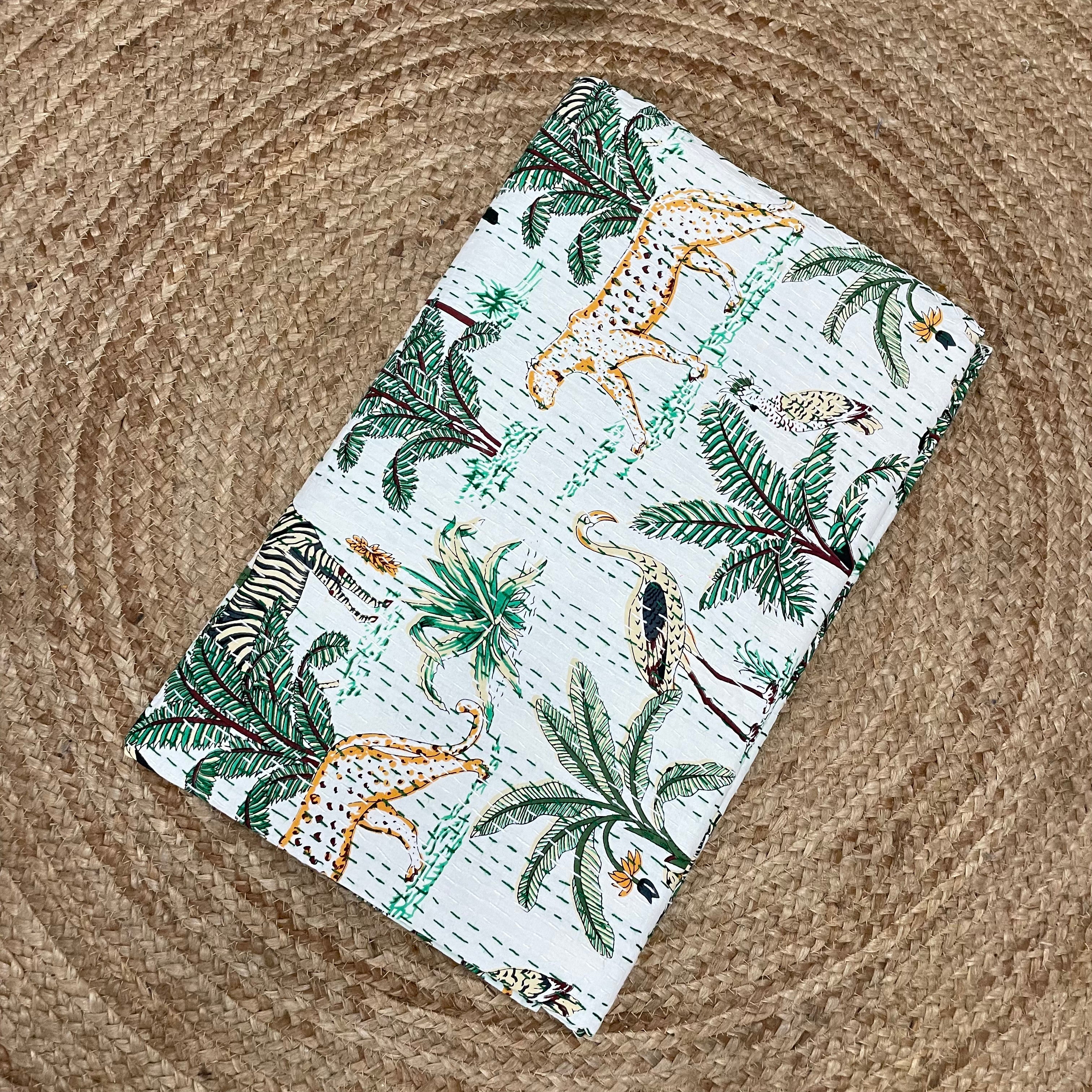 animal print kantha