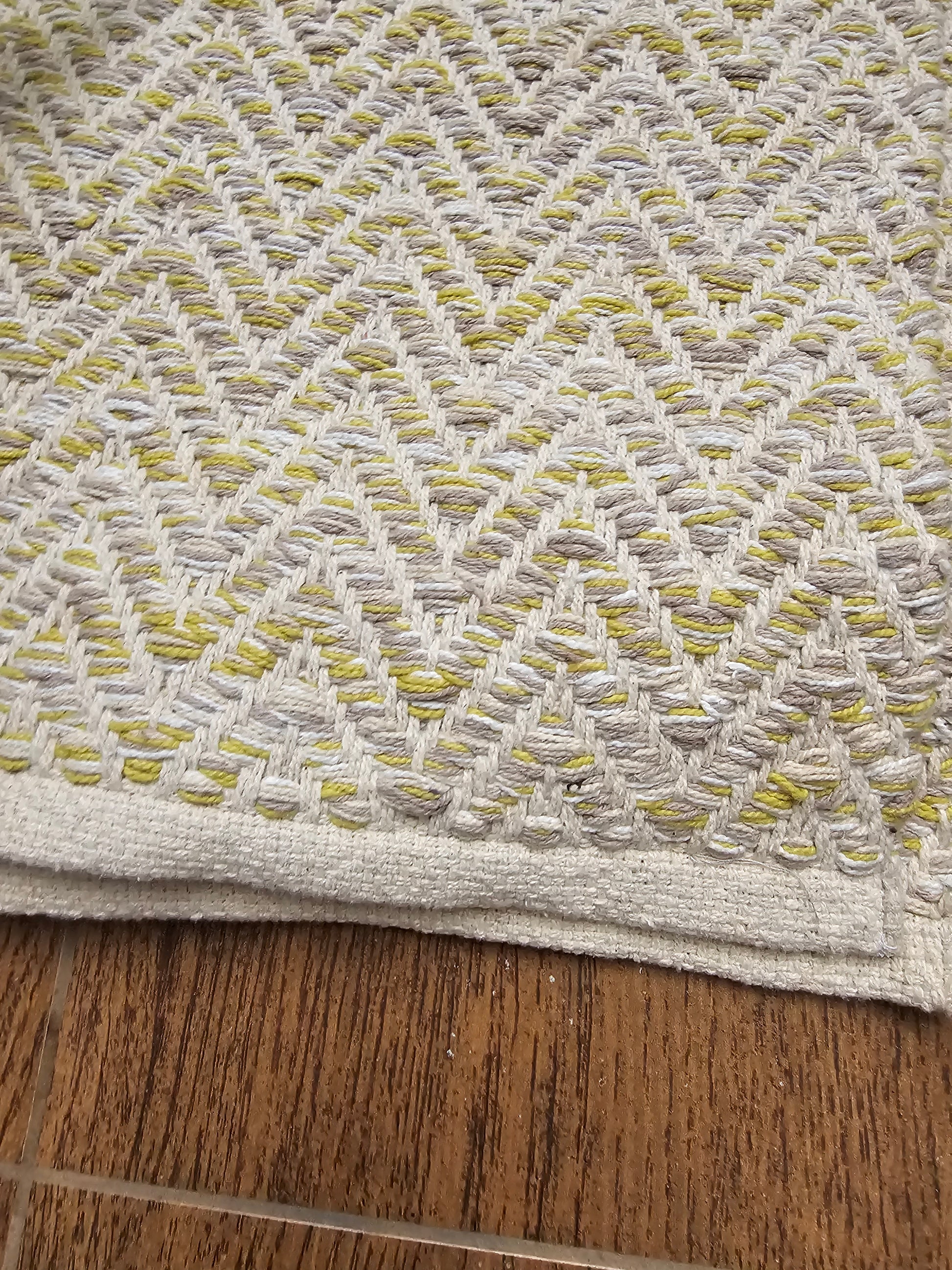 beige textured table cover cotton jute
