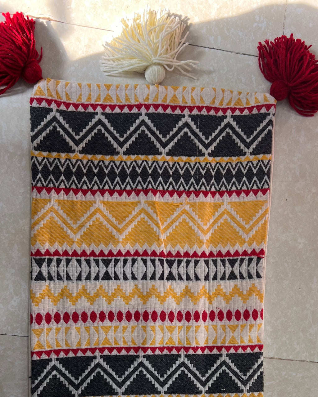Boho Aztec Cotton Cushion Cover | Tasseled Tribal Pillow Case