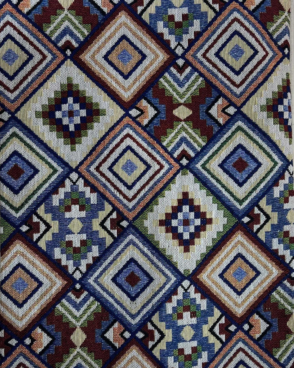 Boho Geometric Diamond Cotton Cushion Cover | Tasseled Pillow Case