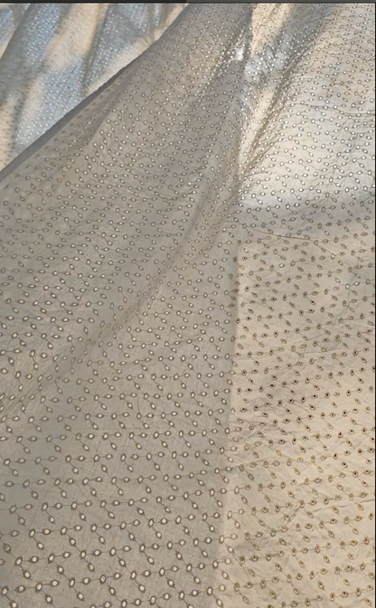 Close-up of textured fabric with a subtle pattern
