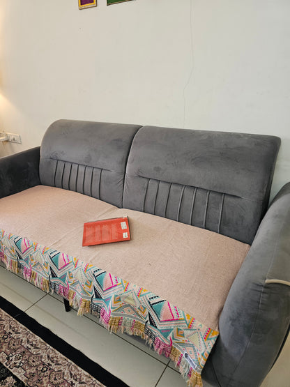 colourful border fringed cover