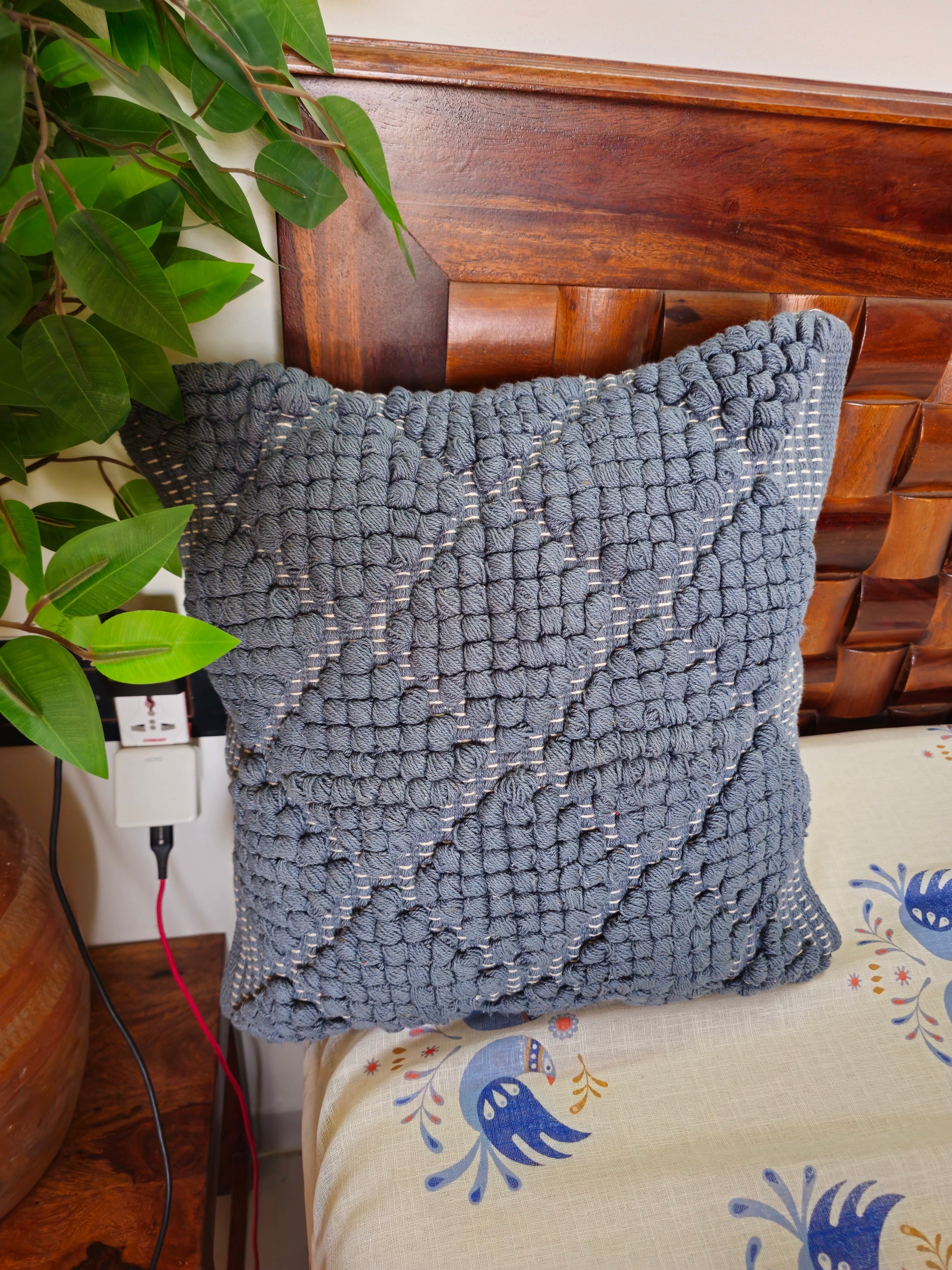 grey cushion cover