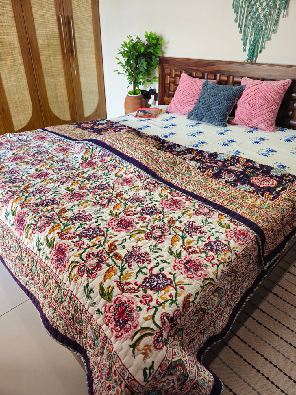 hand block printed bedding