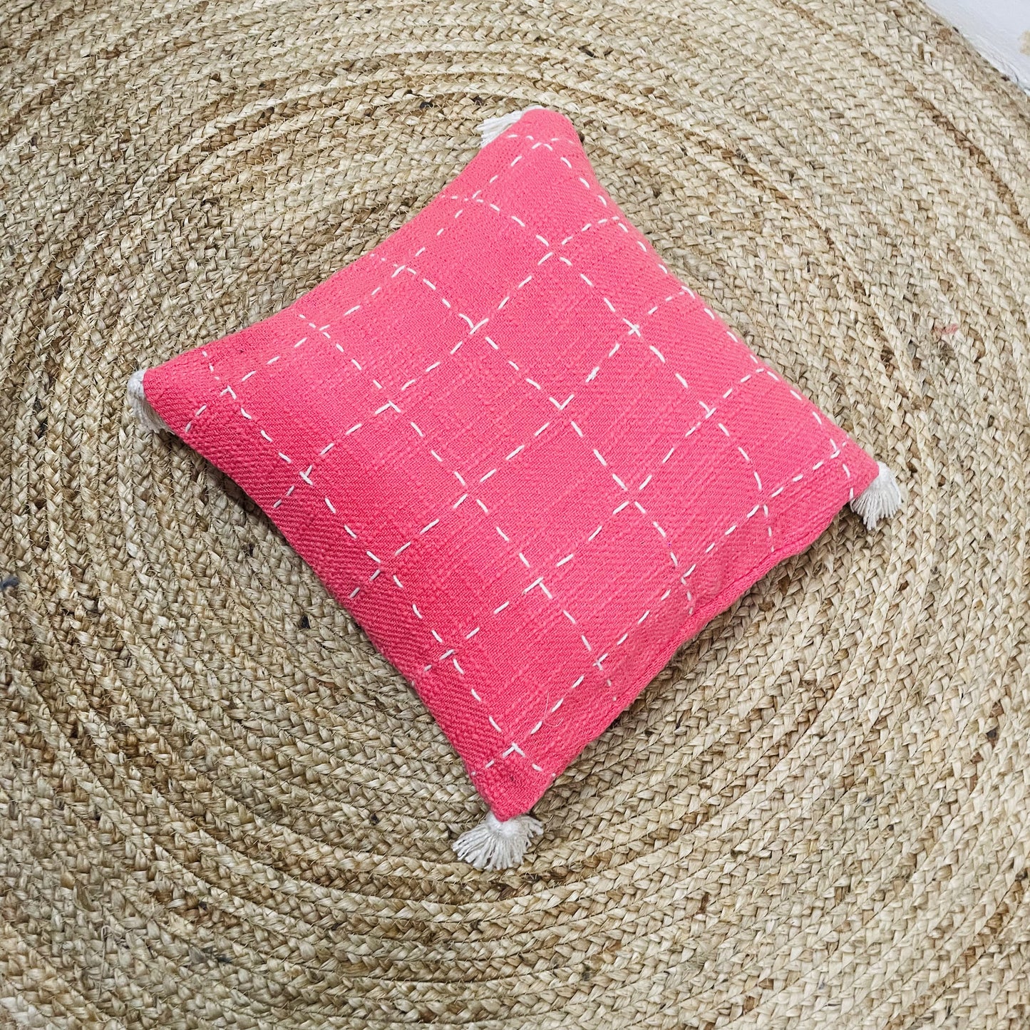 hand embroidered cushion cover