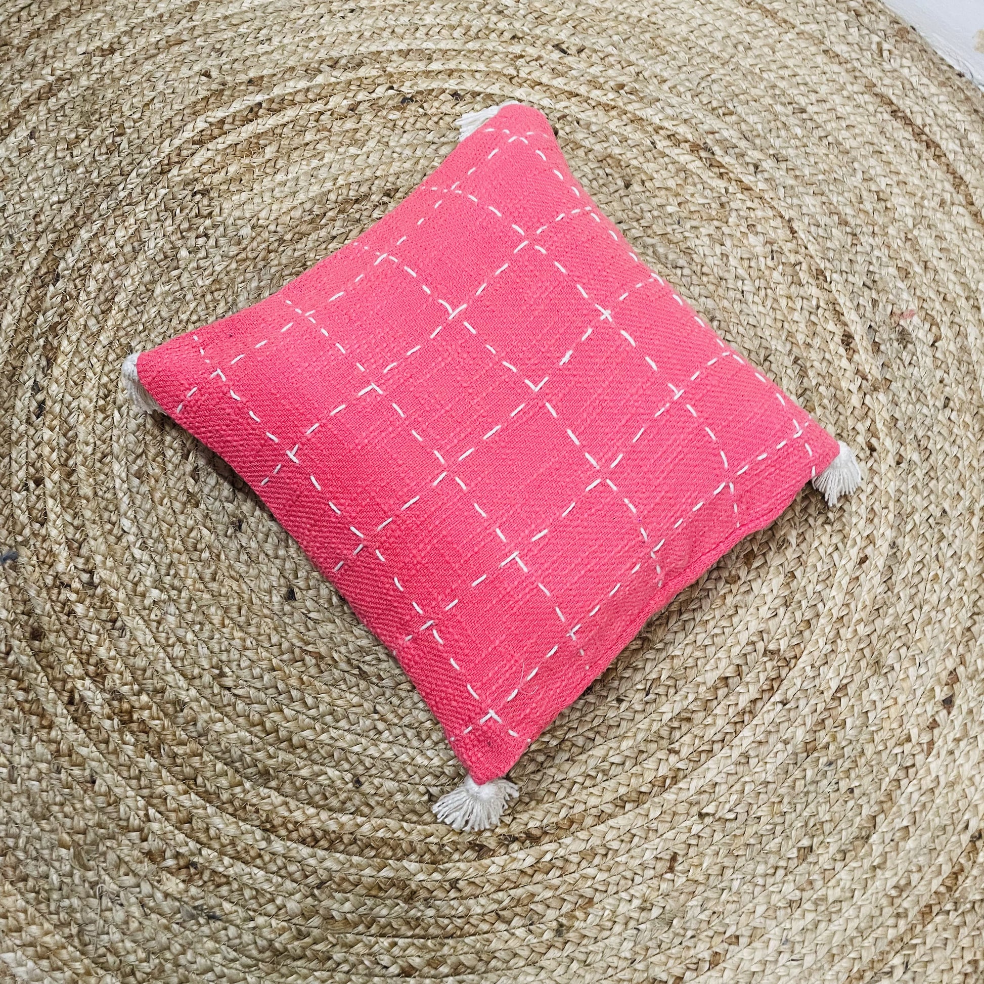 hand embroidered cushion cover