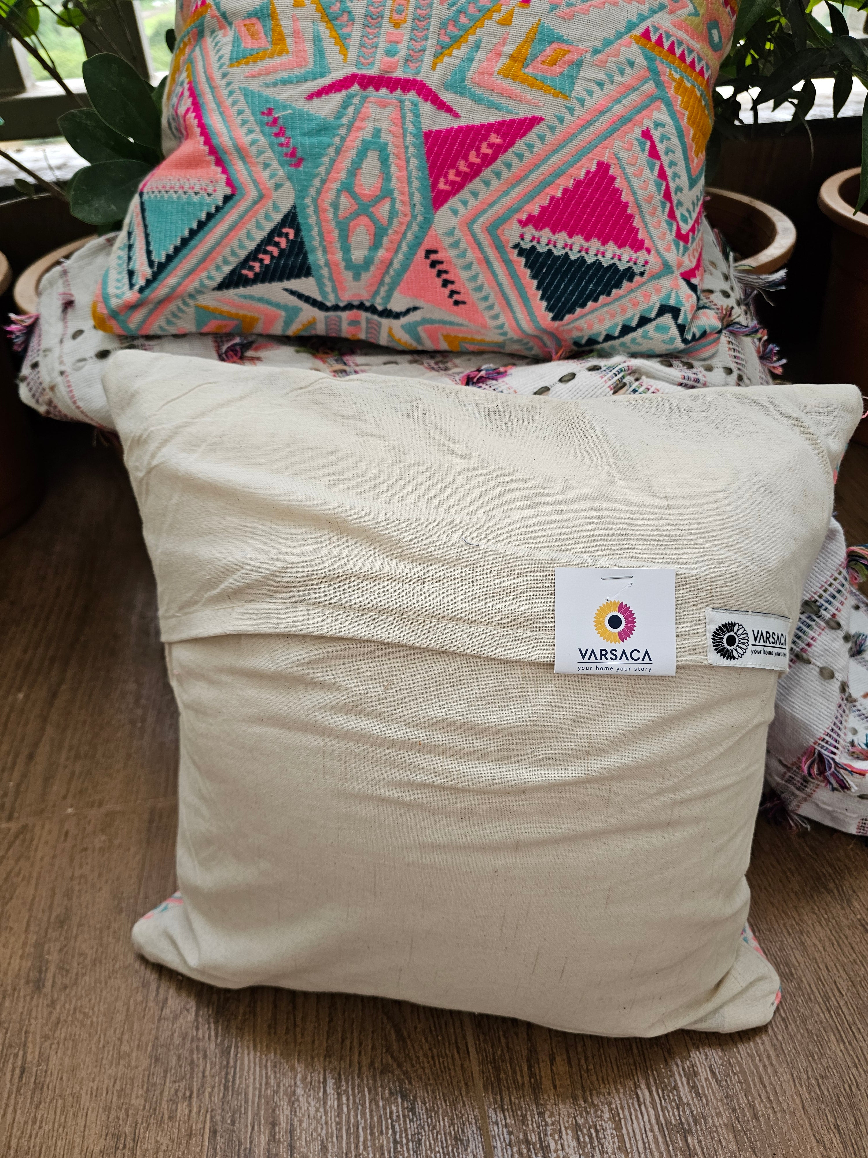 handloom abstract pillow covers