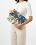 indigo blossom kantha cotton padded laptop sleeve