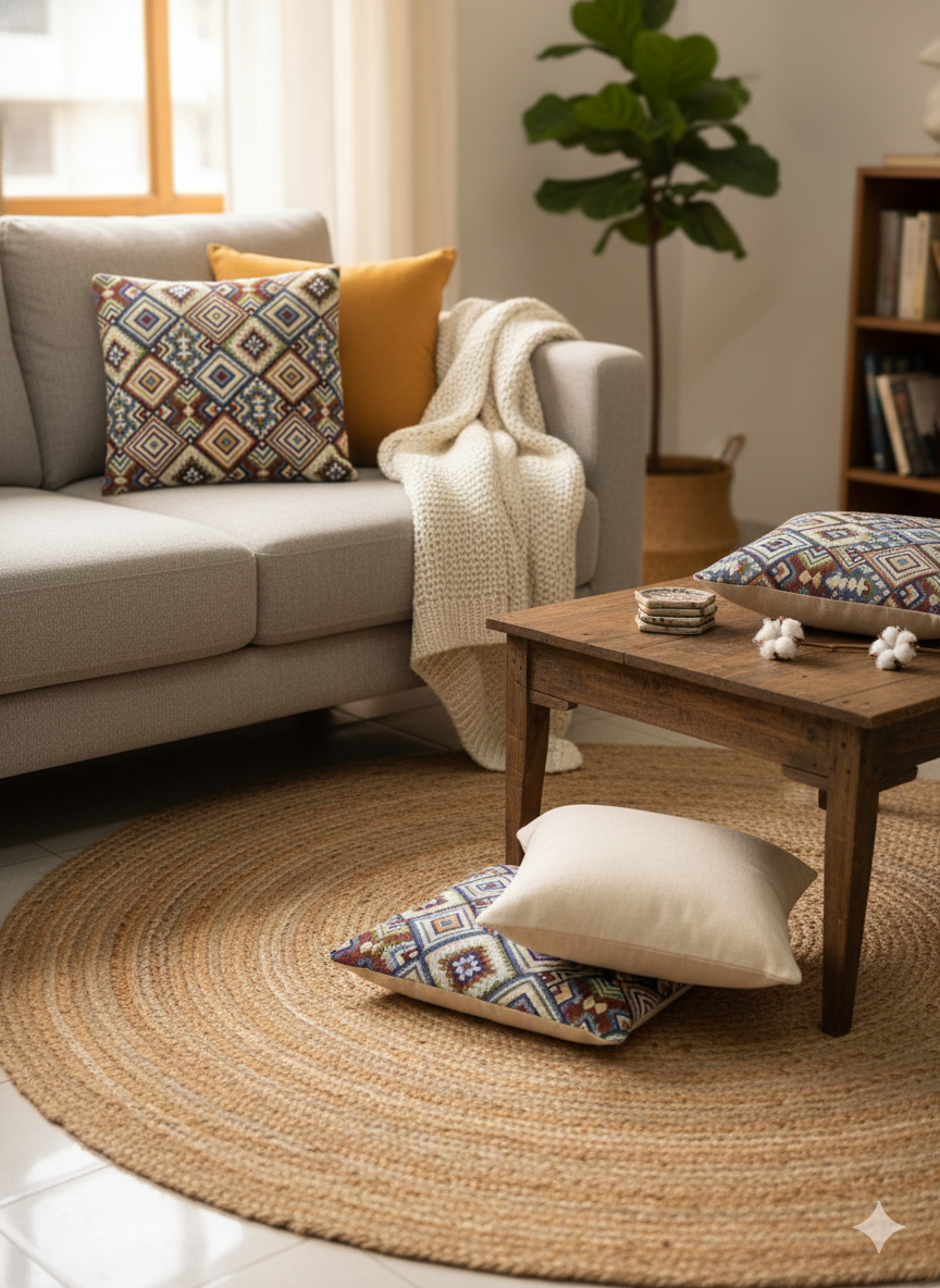 jacquard woven cushion