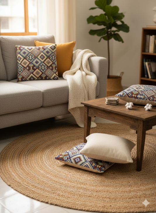 jacquard woven cushion