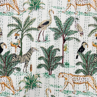 jungle motif bedcover