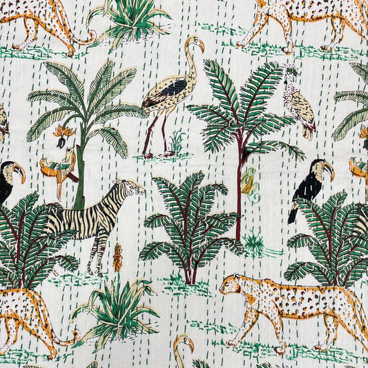 jungle motif bedcover