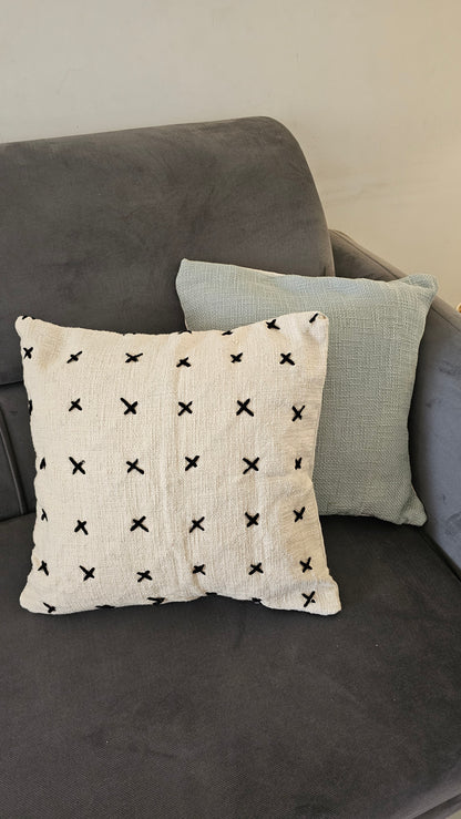 jute cotton textured cushion cover India