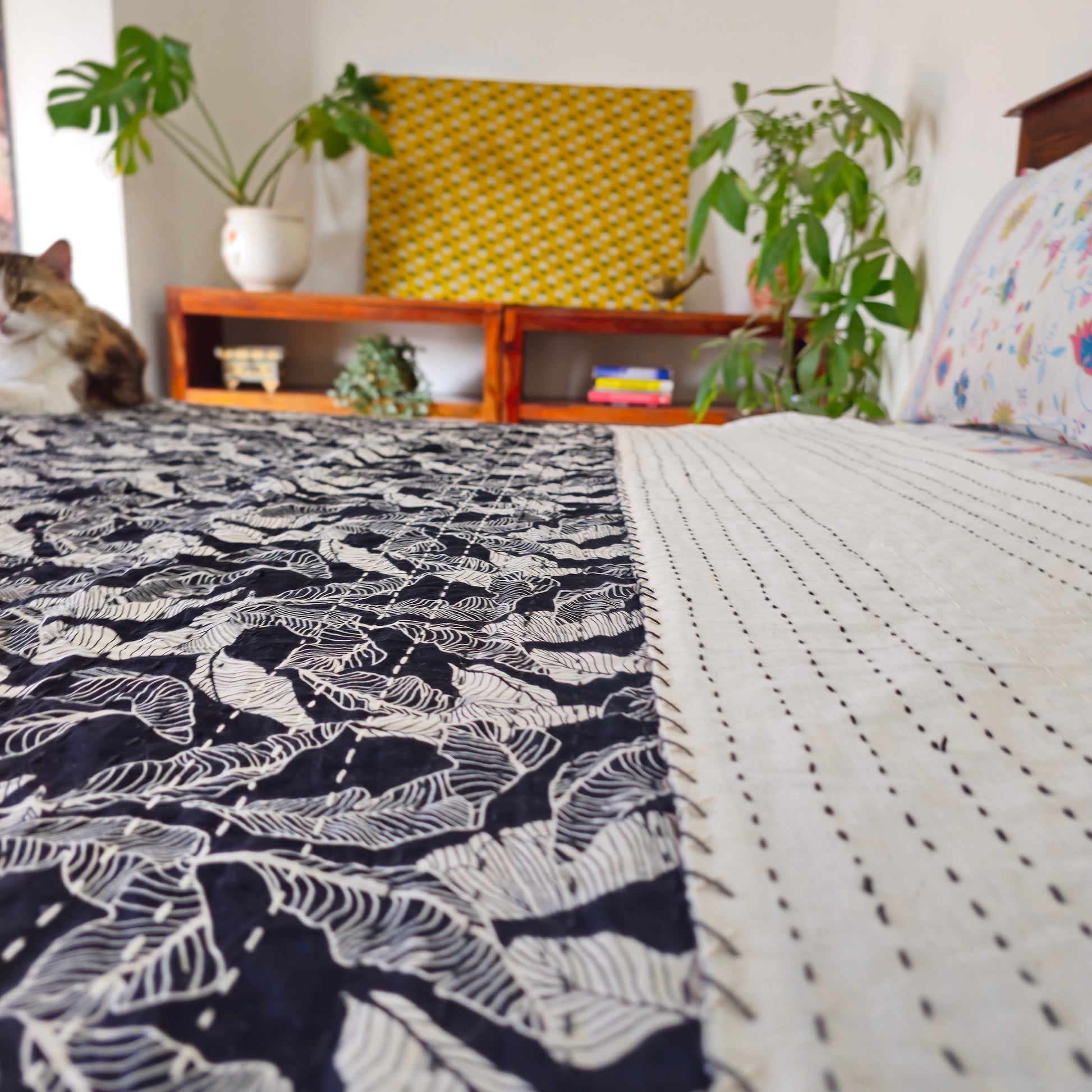 kantha bedcover