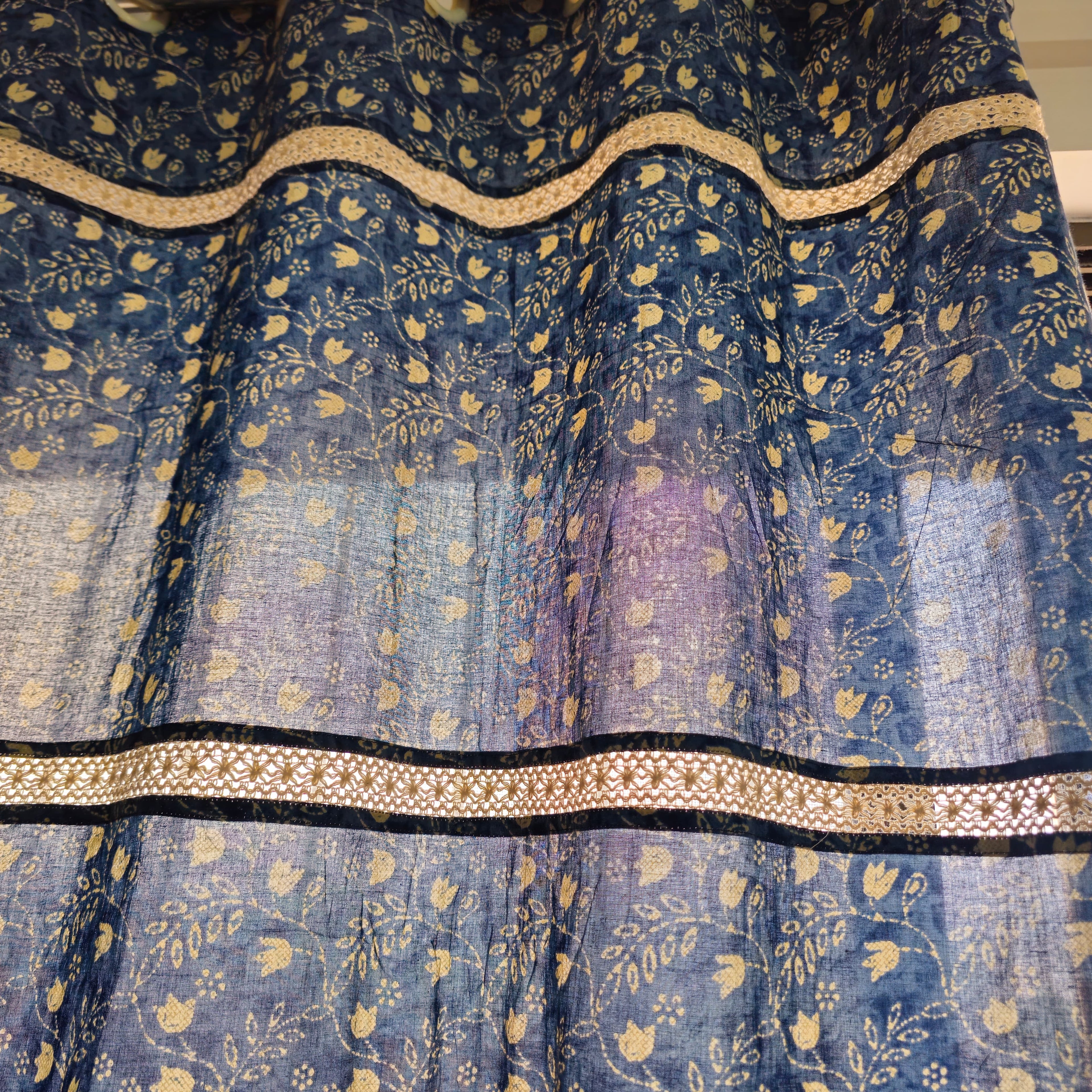 light-filtering indigo curtains
