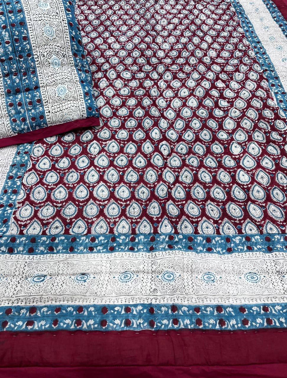 maroon cotton quilt
