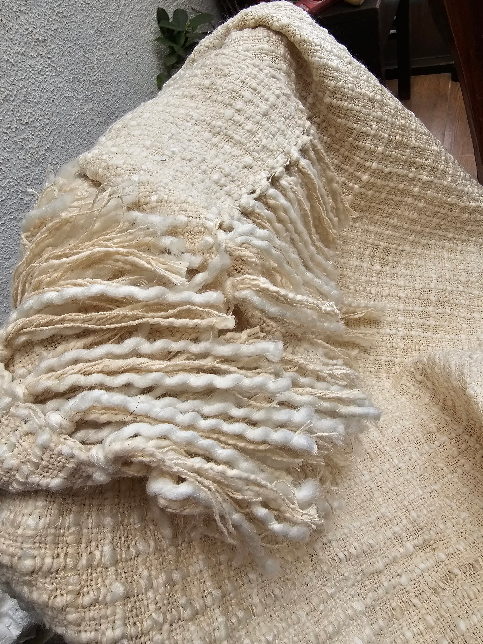 off white boho sofa throw