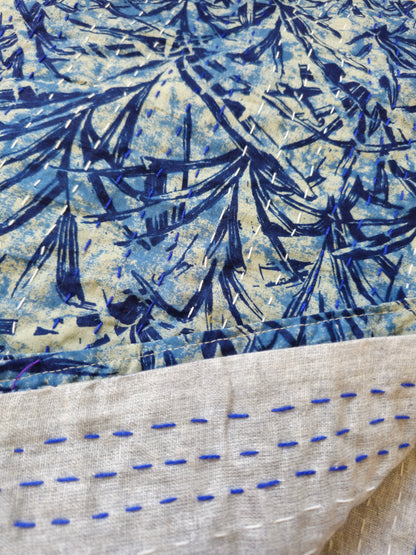 pure cotton abstract leaf quilt