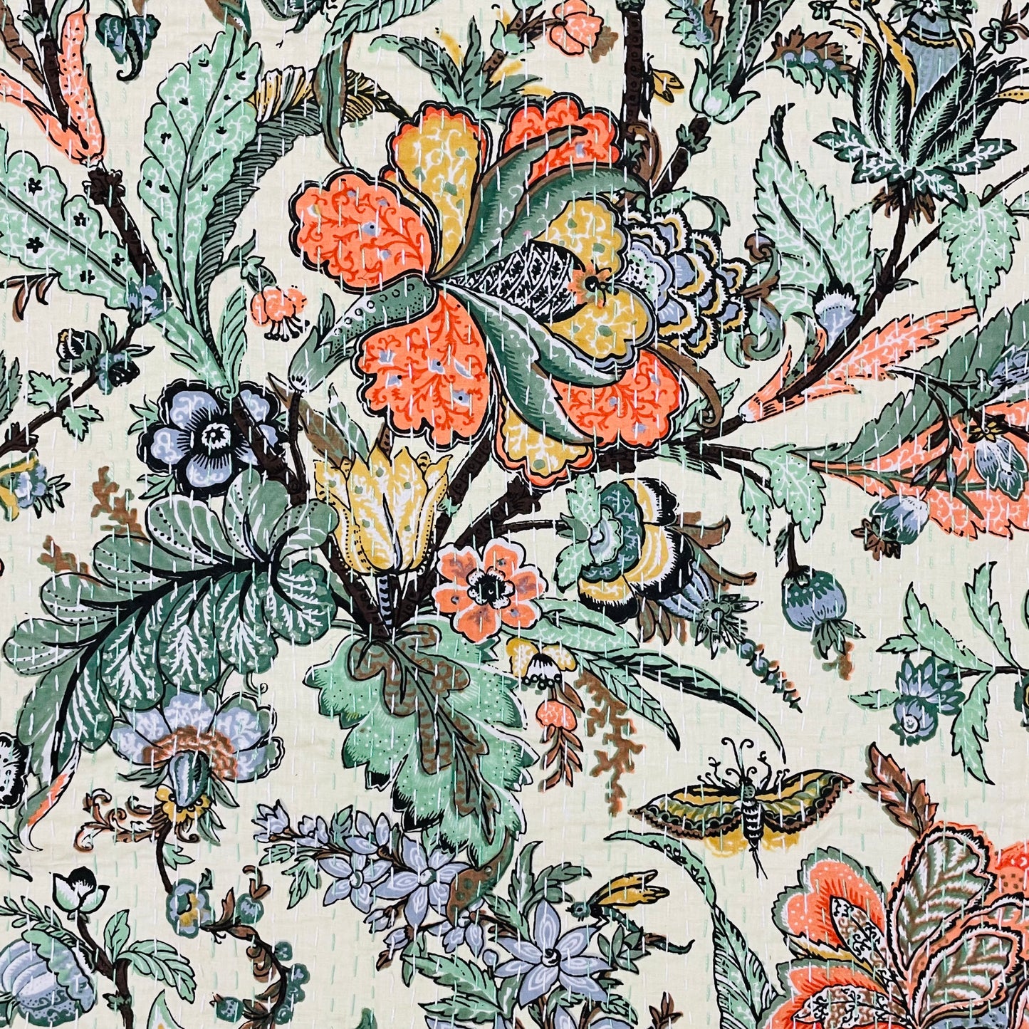 reversible floral blanket