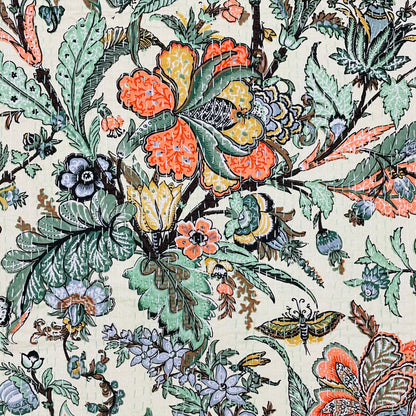 reversible floral blanket