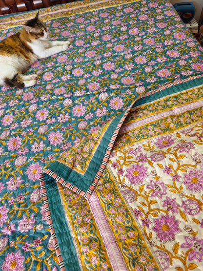 reversible quilted AC razai