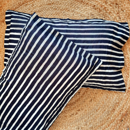 Blue and White Striped Pillow Cover Set of 2 | Stylish & Comfortable