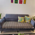 Green Paisley Floral Kantha Work Cushion Cover – Handmade