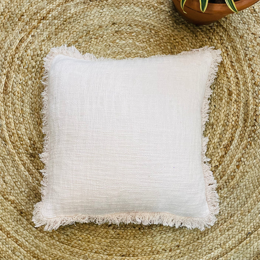 Pastel Pink Handcrafted Cushion Cover