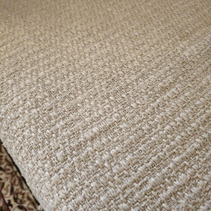 Handwoven Solid Beige Slub Cotton Sofa Cover – Soft and Durable