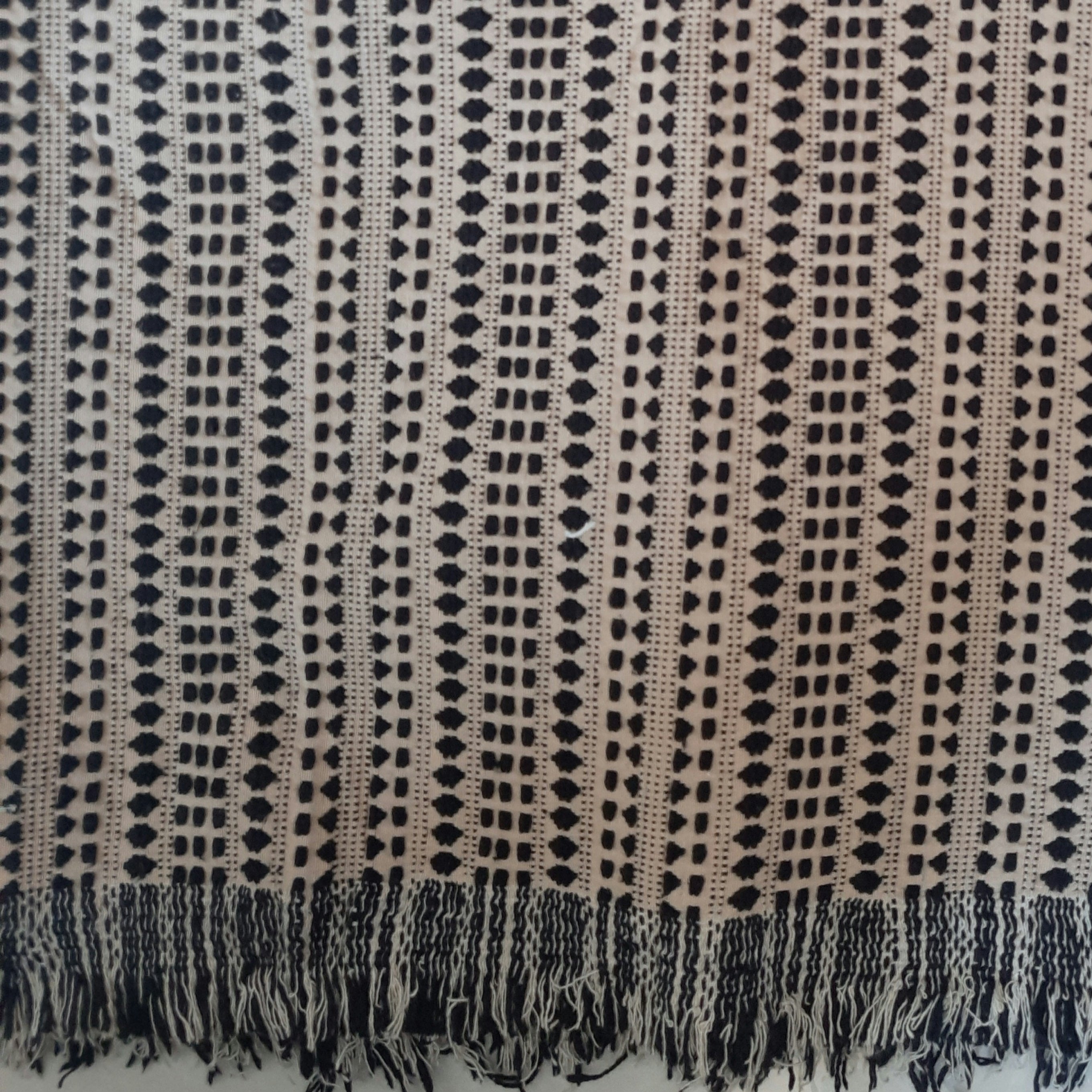 Black and White Handwoven Cotton Sofa Cover | Stylish & Durable