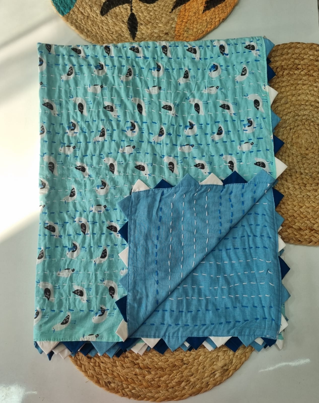 seal print baby quilt