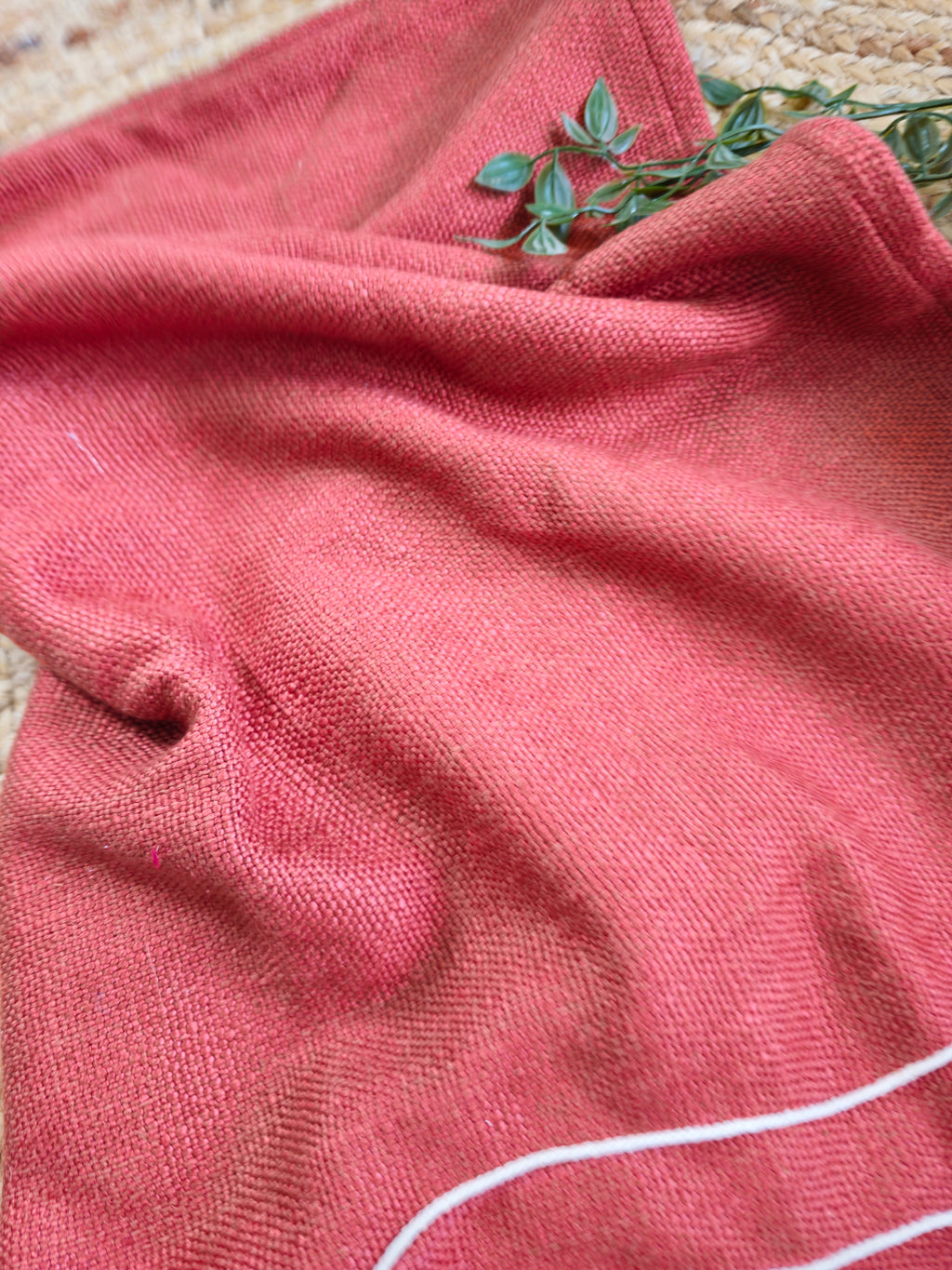 self fringe cotton throw