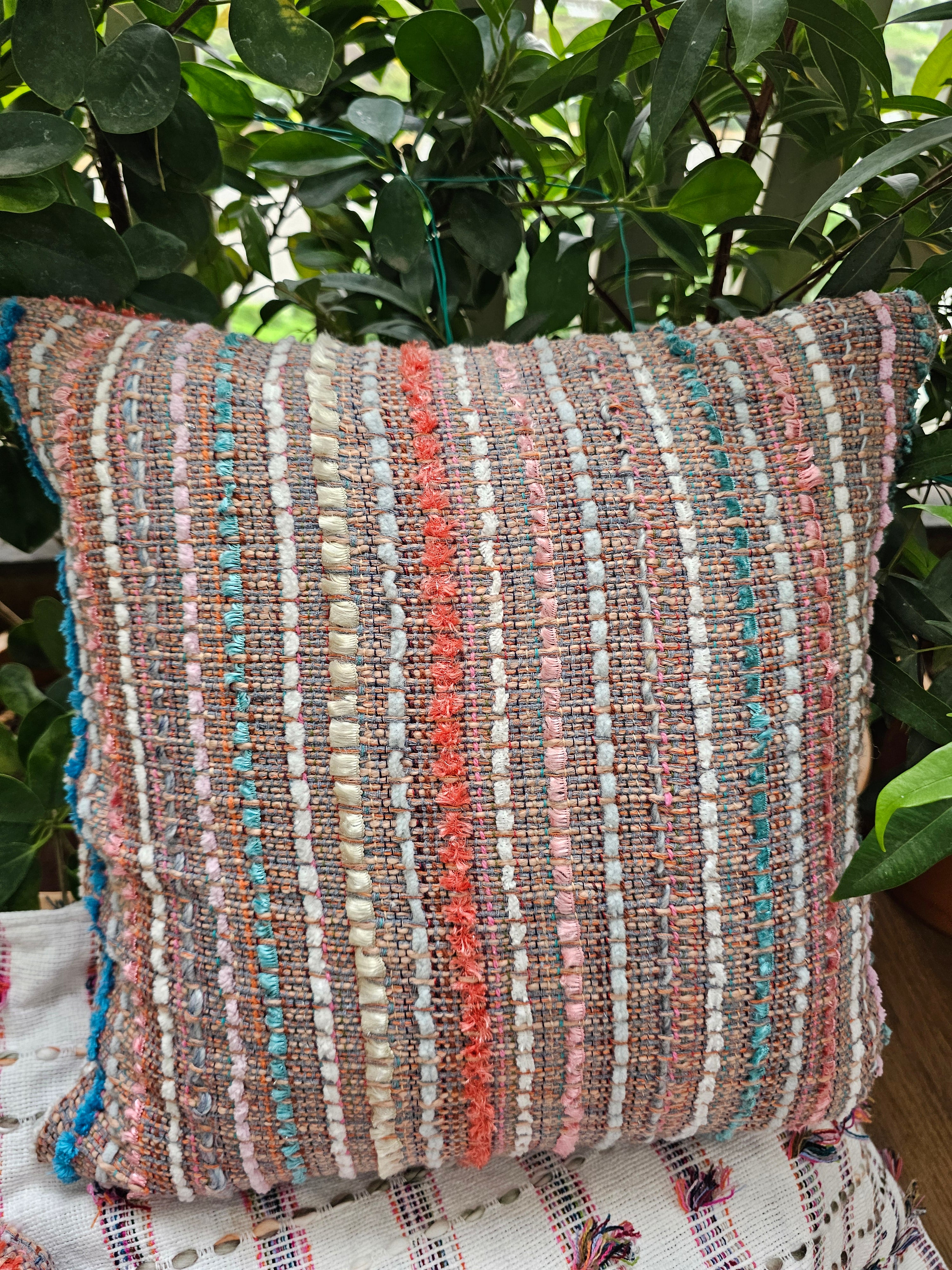 striped handloom cushion covers India