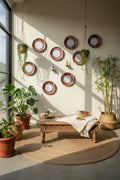 terracotta-wall-plate-abstract-leaf-art