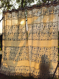 tribal embroidered sheer