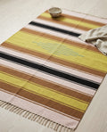 varsaca solstice_horizon mustard striped_cotton rug
